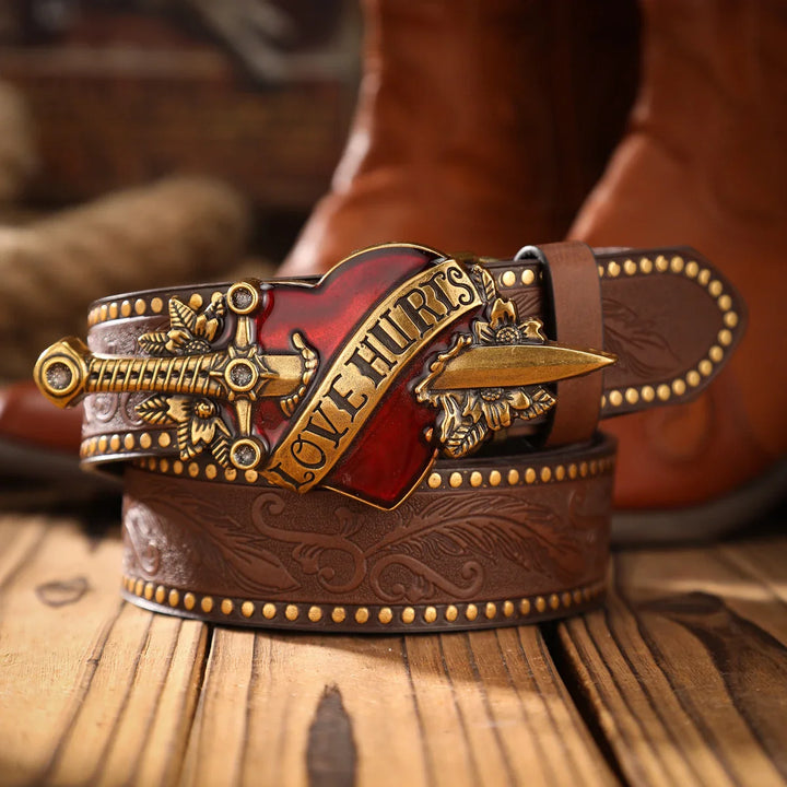 Vintage Alloy Buckle Belt
