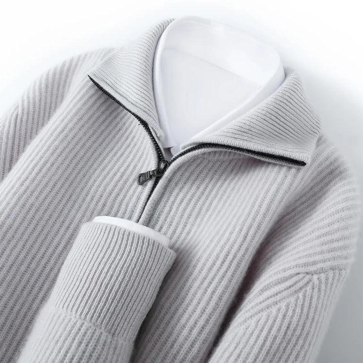 Holt Cashmere Zip Cardigan