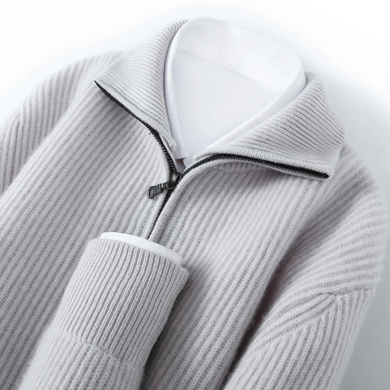 Holt Cashmere Zip Cardigan