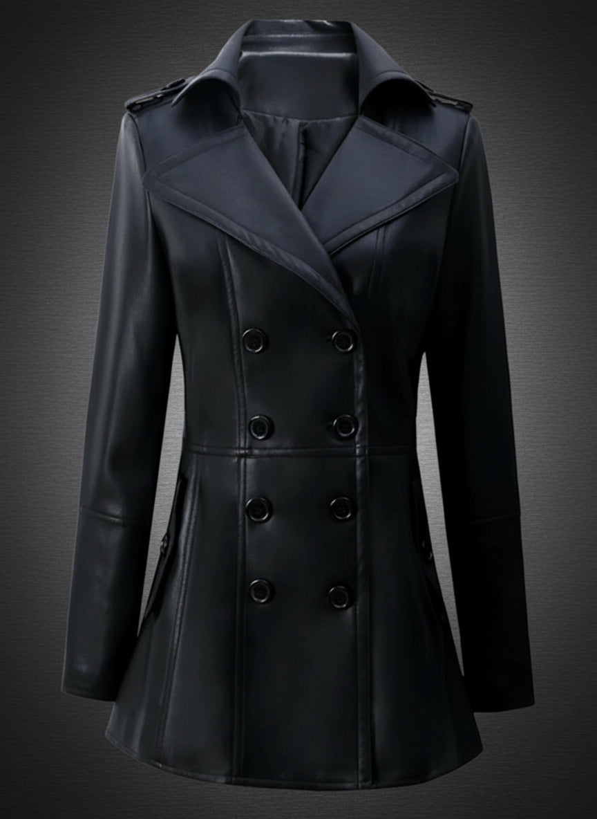 Roselyn Leather Trench