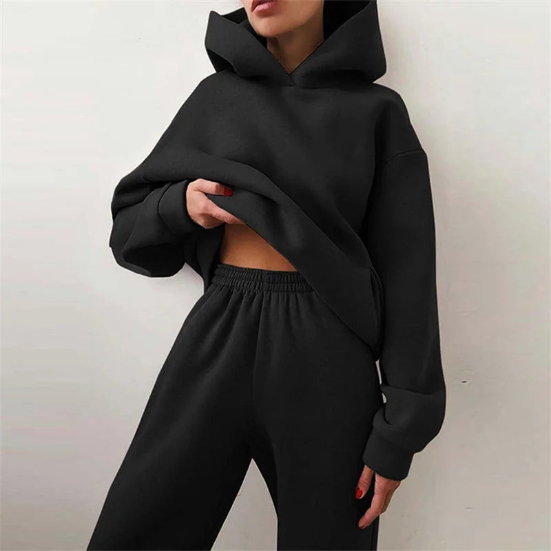 Noir Luxe Tracksuit Set