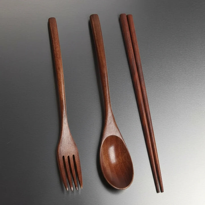 Wooden Travel Cutlery Set
