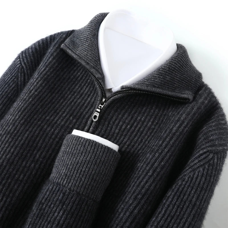 Holt Cashmere Zip Cardigan
