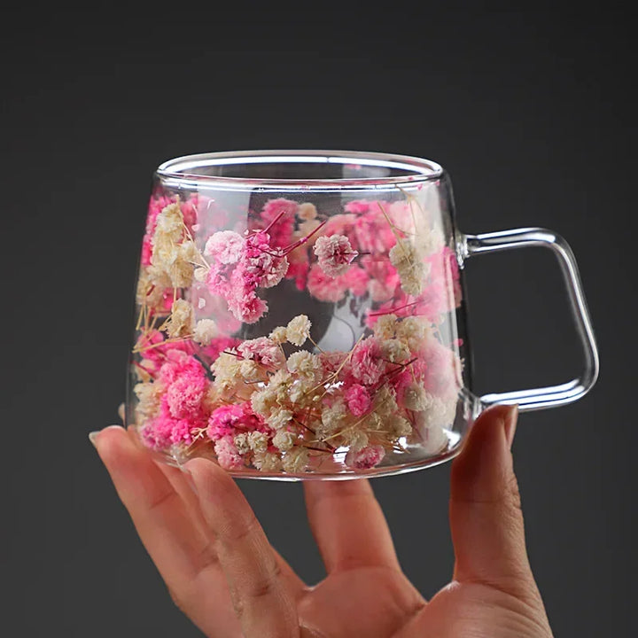 Floral Glass Mug