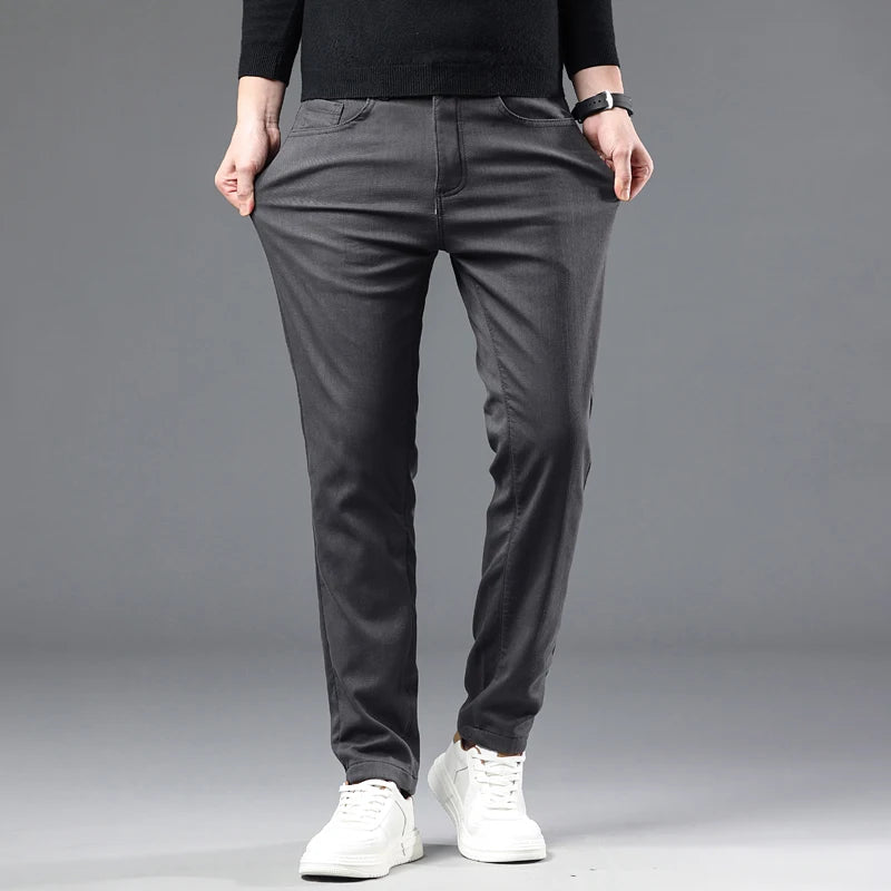 Cotton Slim Fit Trousers