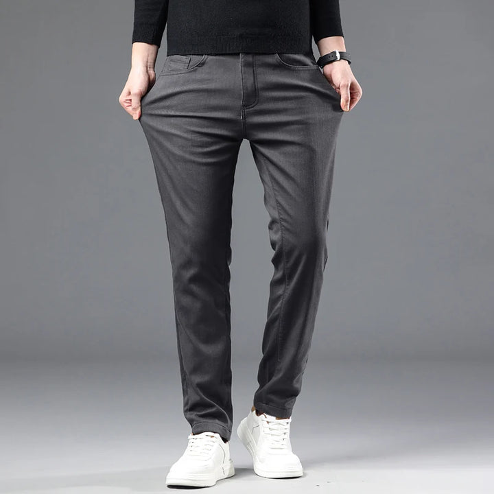 Cotton Slim Fit Trousers