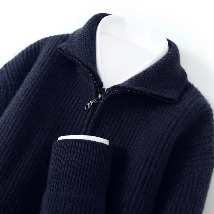Holt Cashmere Zip Cardigan