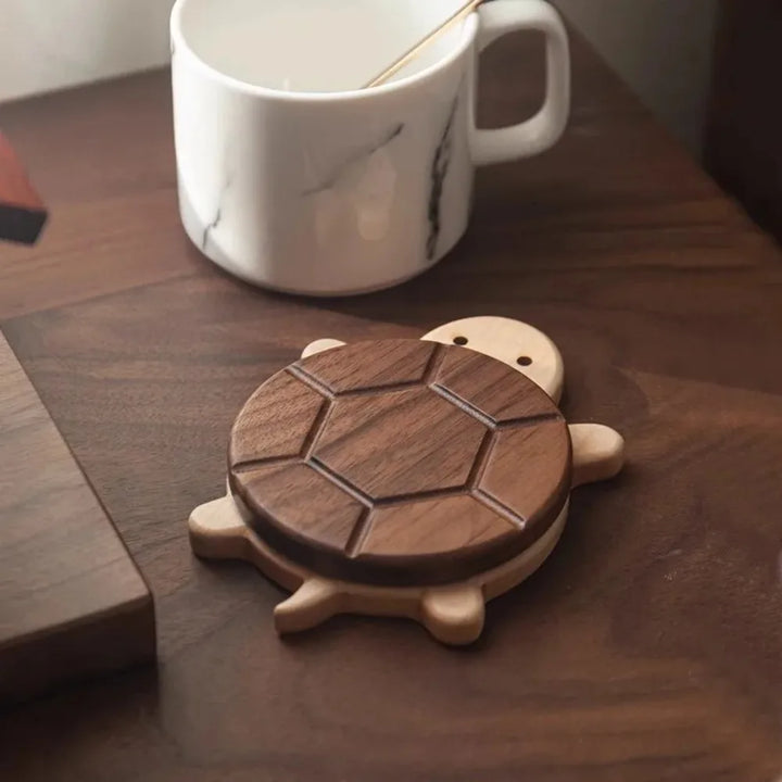 Brown Walnut Turtle Coaster