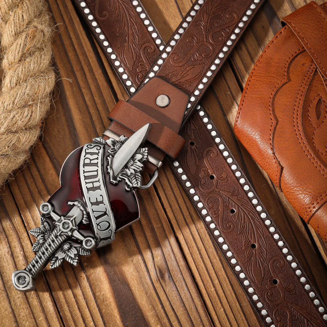 Vintage Alloy Buckle Belt