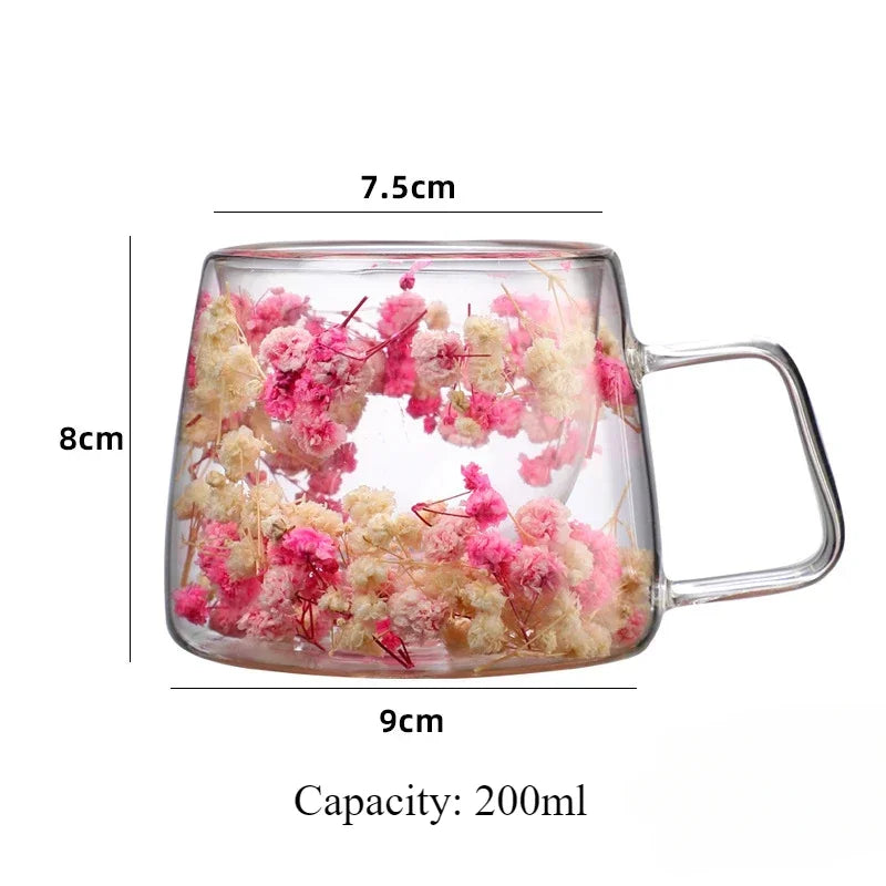 Floral Glass Mug