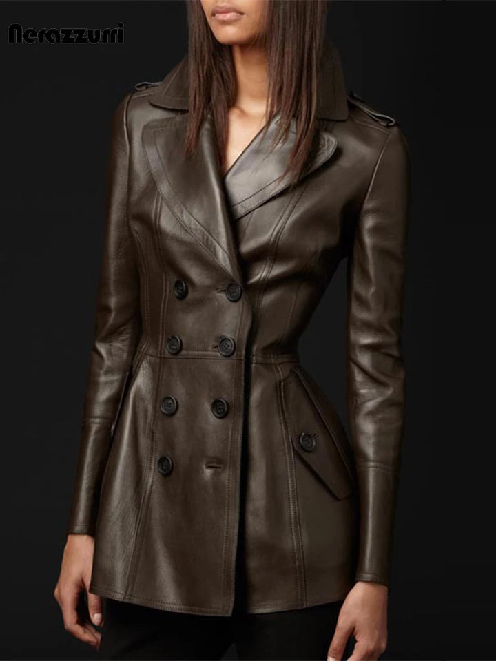 Roselyn Leather Trench