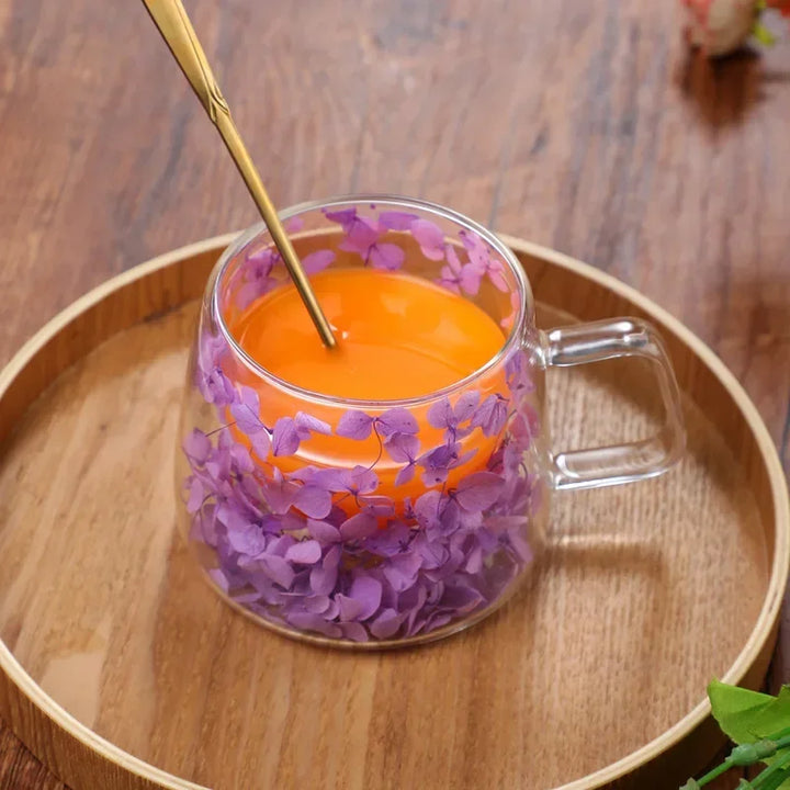 Floral Glass Mug