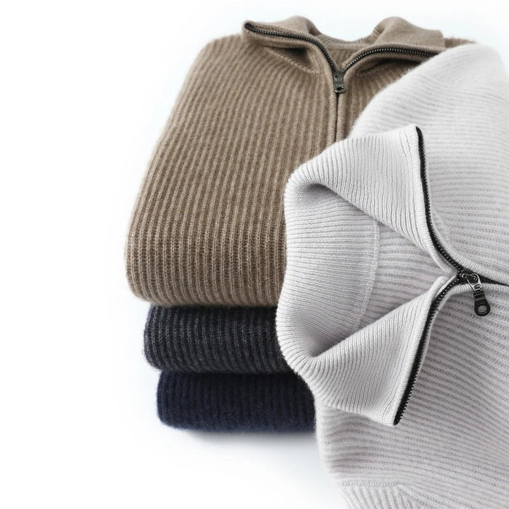 Holt Cashmere Zip Cardigan