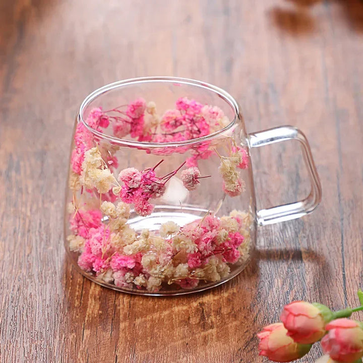Floral Glass Mug
