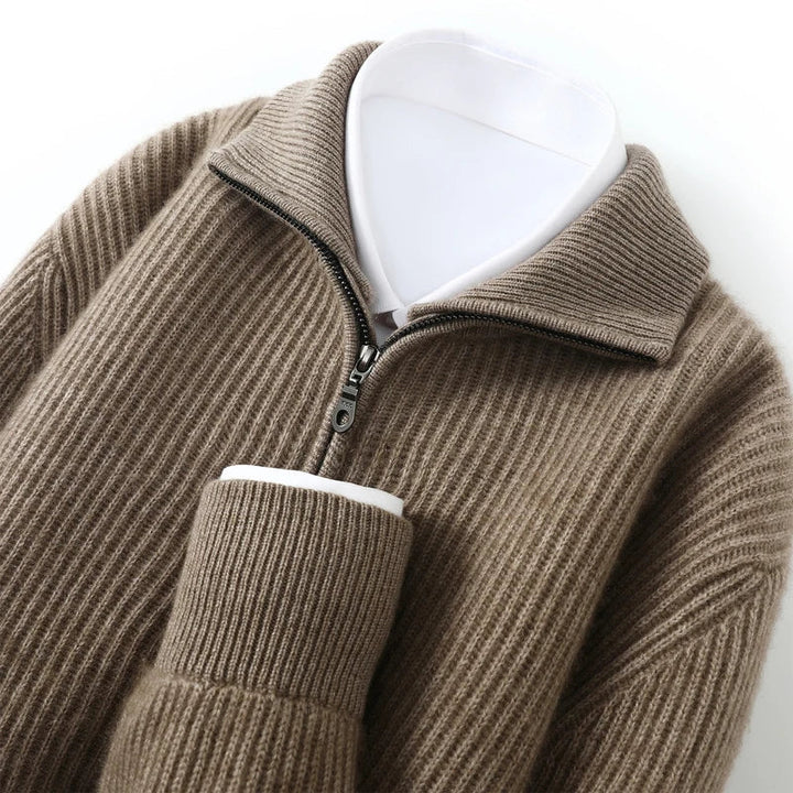 Holt Cashmere Zip Cardigan