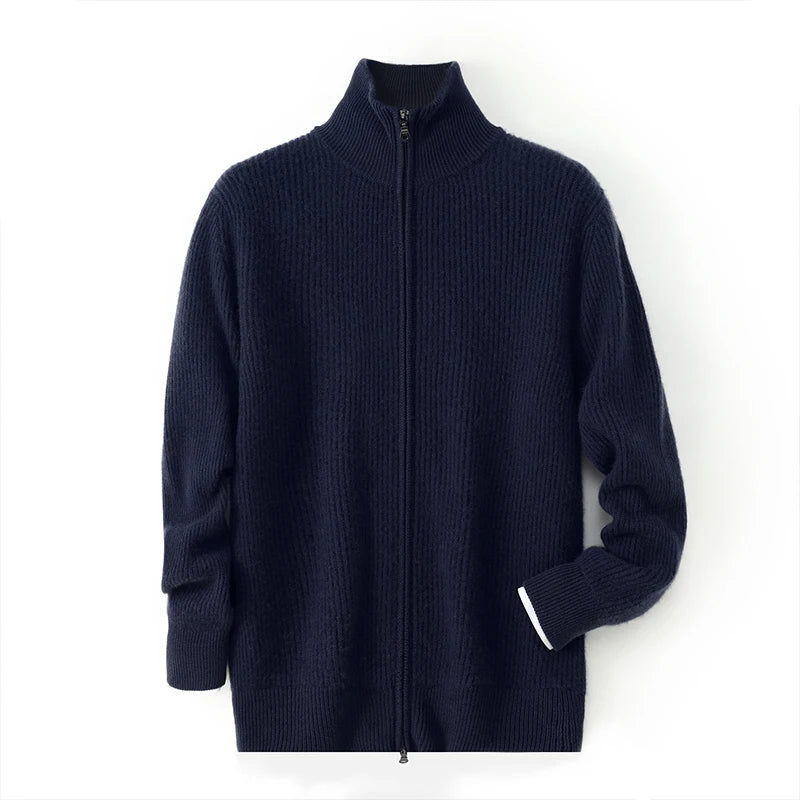 Holt Cashmere Zip Cardigan