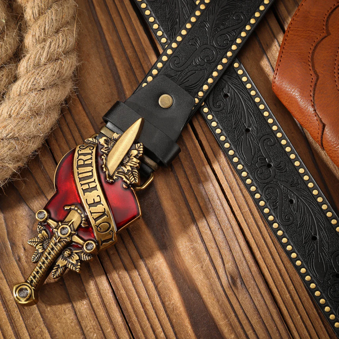 Vintage Alloy Buckle Belt