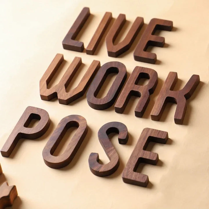 Walnut Letter Set