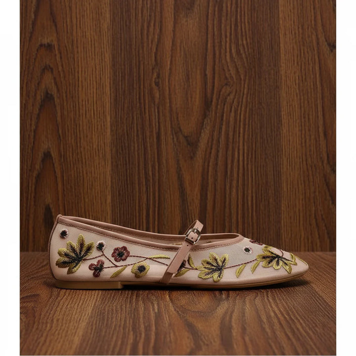 Floral Mesh Flats