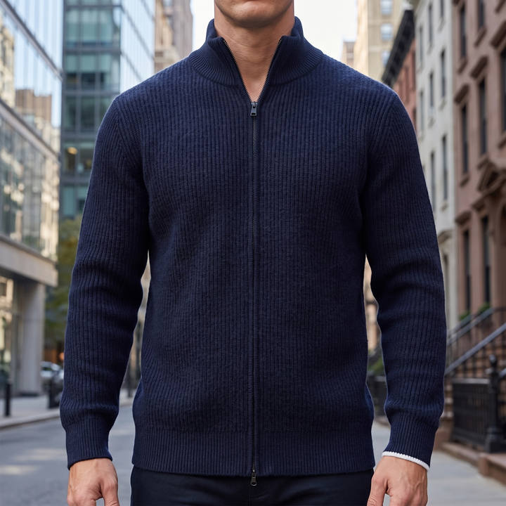 Holt Cashmere Zip Cardigan