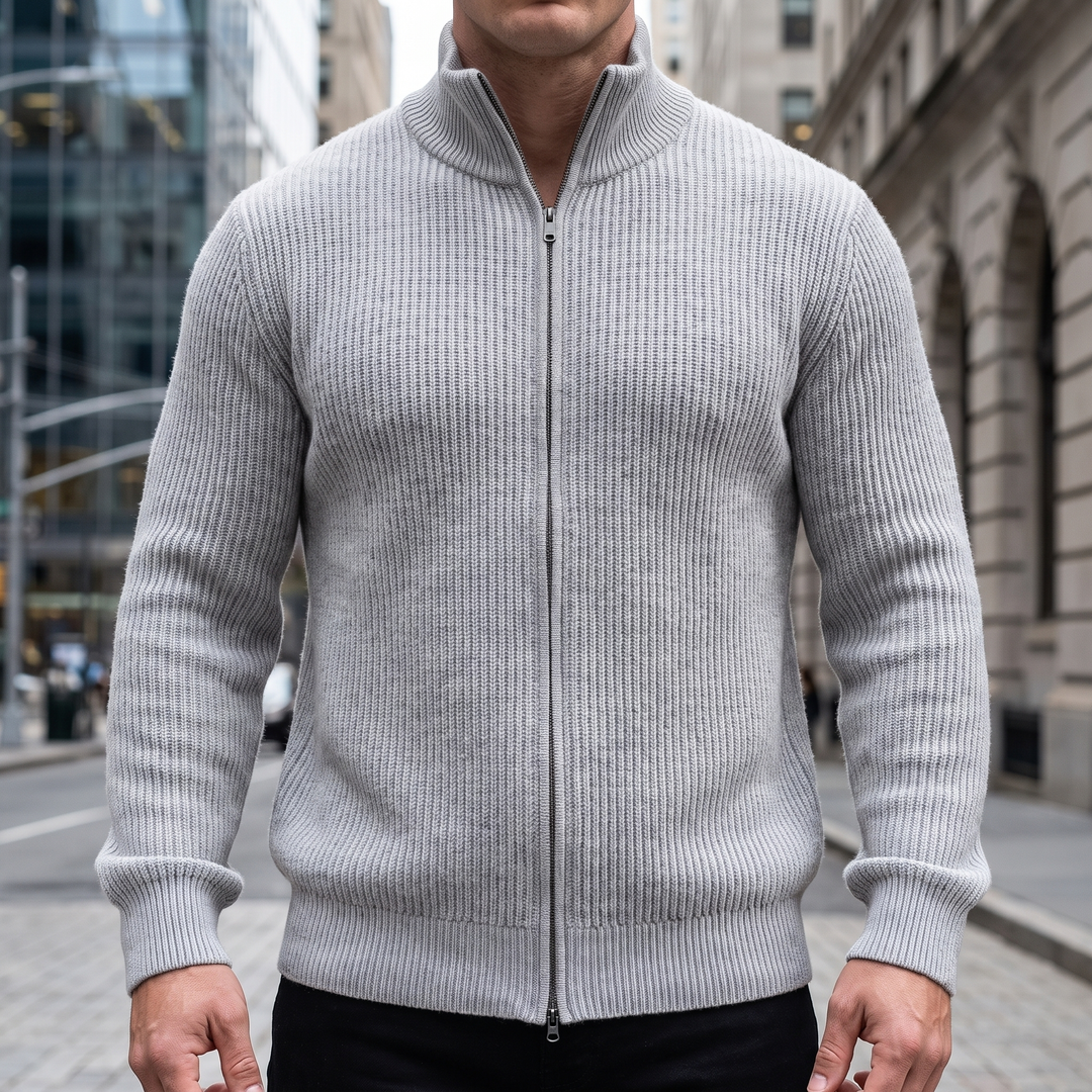 Holt Cashmere Zip Cardigan