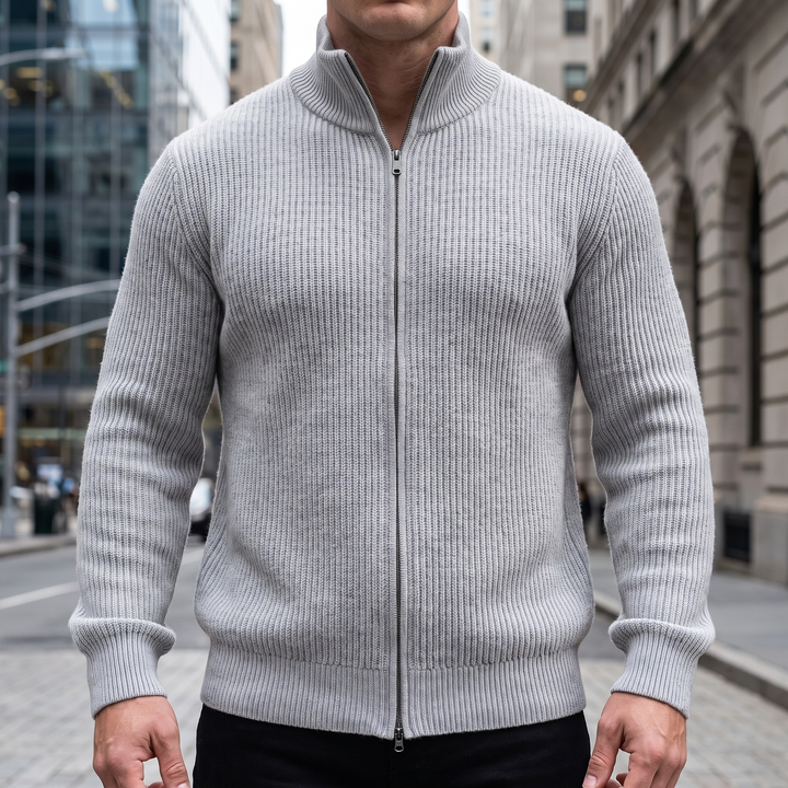 Holt Cashmere Zip Cardigan
