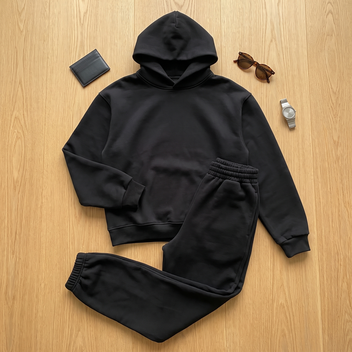 Noir Luxe Tracksuit Set