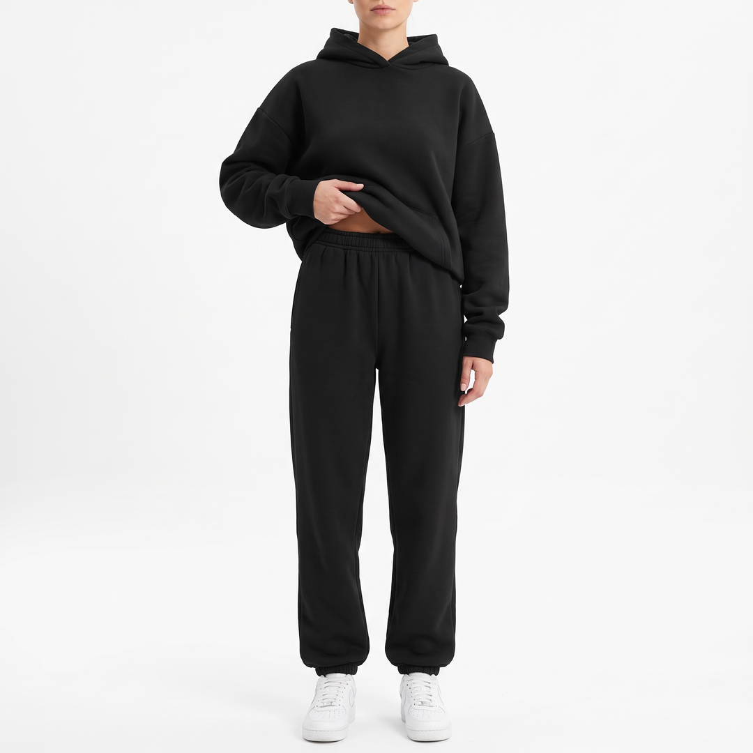 Noir Luxe Tracksuit Set
