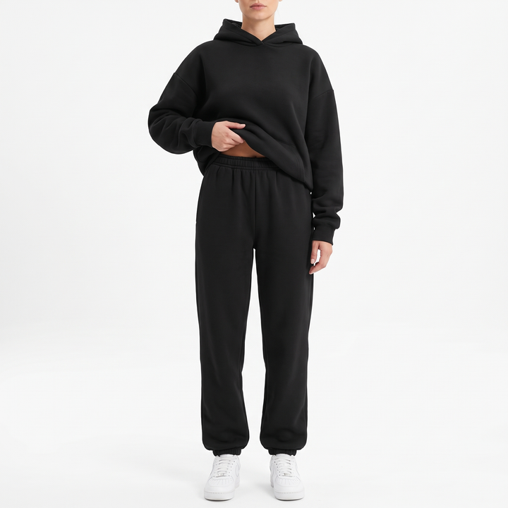 Noir Luxe Tracksuit Set